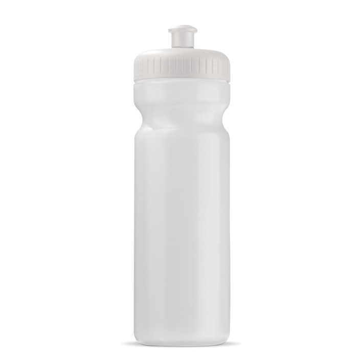 Bidão desportivo de plástico orgânico feito na UE 750ml cor branco transparente