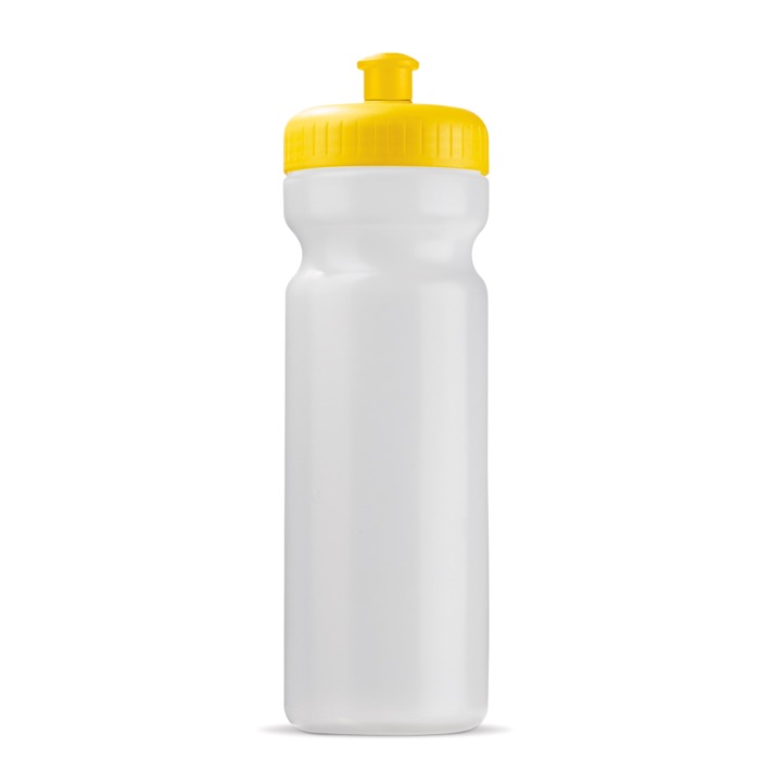 Bidão desportivo de plástico orgânico feito na UE 750ml cor amarelo transparente