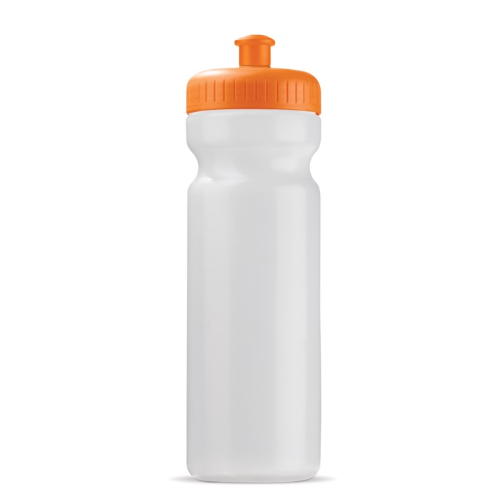 Bidão desportivo de plástico orgânico feito na UE 750ml cor cor-de-laranja transparente