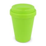 Copo take away de plástico reciclado em cores vivas 250ml cor verde-lima