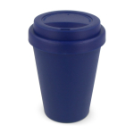 Copo take away de plástico reciclado em cores vivas 250ml cor azul-escuro