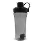 Shaker para o ginásio de plástico com elegante tampa preta 900ml cor preto