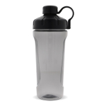 Shaker para o ginásio de plástico com elegante tampa preta 900ml cor preto segunda vista