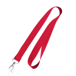 Lanyard personalizado barato de 2 cm com fecho mosquetão BasicStyle cor vermelho