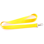 Lanyard personalizado barato de 2 cm com fecho mosquetão BasicStyle cor amarelo