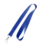 Lanyard personalizado barato de 2 cm com fecho mosquetão BasicStyle cor azul real