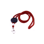 Lanyard com logo tubular de poliéster ajustável e mosquetão de 3 cm cor vermelho