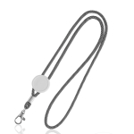 Lanyard promocional moderno tubular de poliéster com mosquetão de 3 cm