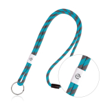 Lanyard tubular listado de terileno com ajuste e presilha