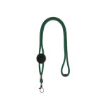 Lanyard tubular ajustável com fecho de segurança no pescoço cor verde