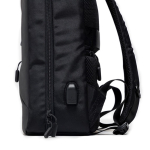 Mochila antirroubo de poliéster com refletores para PC 15,6'' cor preto