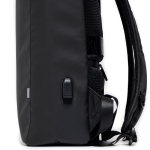 Mochila de poliéster com fecho impermeável e porta USB 15,6” cor preto