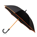 Guarda-chuva automático de fibra e pongee com bordo de cor Ø103 cor cor-de-laranja