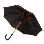 Guarda-chuva automático de fibra e pongee com bordo de cor Ø103 cor cor-de-laranja