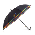 Guarda-chuva automático de pongee com arco-íris e 8 painéis Ø120 cor preto