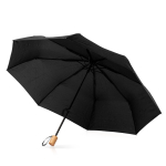 Guarda-chuva manual de pongee e metal com capa e 8 painéis Ø97 cor preto