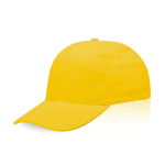 Boné de algodão com fecho de fivela metálica 255 g/m2 cor amarelo