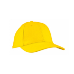 Boné de algodão com fecho de fivela metálica 255 g/m2 cor amarelo