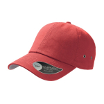 Boné de baseball de algodão de sarja com ilhós de metal 250 g/m2 cor vermelho