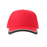 Boné para crianças de algodão orgânico de tipo baseball de 260 g/m2 cor vermelho