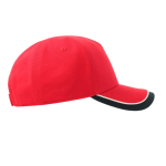 Boné para crianças de algodão orgânico de tipo baseball de 260 g/m2 cor vermelho