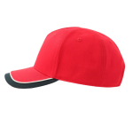 Boné para crianças de algodão orgânico de tipo baseball de 260 g/m2 cor vermelho