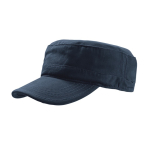 Boné de algodão de estilo militar com fecho de velcro 235 g/m2 cor azul-marinho