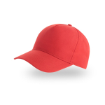 Boné para crianças de poliéster reciclado de baseball de 220 g/m2 cor vermelho