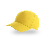 Boné para crianças de poliéster reciclado de baseball de 220 g/m2 cor amarelo