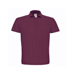 Polo de algodão piqué para homem com 2 botões 180 g/m2 B&C cor bordeaux