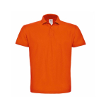 Polo de algodão piqué para homem com 2 botões 180 g/m2 B&C cor cor-de-laranja