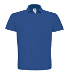 Polo de algodão piqué para homem com 2 botões 180 g/m2 B&C cor azul real