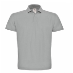 Polo de algodão piqué para homem com 2 botões 180 g/m2 B&C cor cinzento-claro