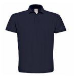 Polo de algodão piqué para homem com 2 botões 180 g/m2 B&C cor azul-marinho