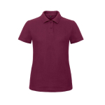 Polo de algodão piqué para mulher de manga curta 180 g/m2 B&C cor bordeaux