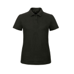 Polo de algodão piqué para mulher de manga curta 180 g/m2 B&C cor preto