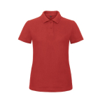 Polo de algodão piqué para mulher de manga curta 180 g/m2 B&C cor vermelho