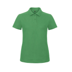 Polo de algodão piqué para mulher de manga curta 180 g/m2 B&C cor verde