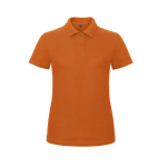 Polo de algodão piqué para mulher de manga curta 180 g/m2 B&C cor cor-de-laranja