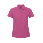 Polo de algodão piqué para mulher de manga curta 180 g/m2 B&C cor cor-de-rosa