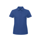 Polo de algodão piqué para mulher de manga curta 180 g/m2 B&C cor azul real