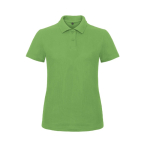 Polo de algodão piqué para mulher de manga curta 180 g/m2 B&C cor verde-claro