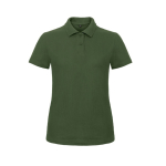 Polo de algodão piqué para mulher de manga curta 180 g/m2 B&C cor verde-escuro