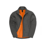 Casaco softshell elástico de poliéster para homem 300 g/m2 B&C cor cinzento-escuro