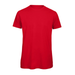 T-shirt de algodão orgânico para homem manga curta 140 g/m2 B&C cor vermelho