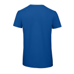 T-shirt de algodão orgânico para homem manga curta 140 g/m2 B&C cor azul real