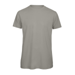 T-shirt de algodão orgânico para homem manga curta 140 g/m2 B&C cor cinzento-claro