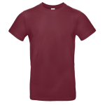 T-shirt de algodão para homem de manga curta 185 g/m2 B&C cor bordeaux