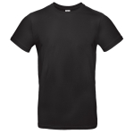 T-shirt de algodão para homem de manga curta 185 g/m2 B&C cor preto