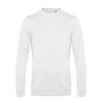 Sweatshirt de gola redonda de algodão ajustada 280 g/m2 B&C cor branco